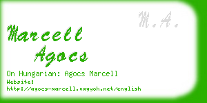 marcell agocs business card